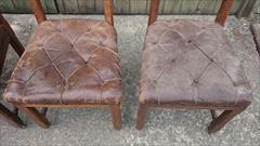4 Antique Oak Chairs Original Leather _15.JPG